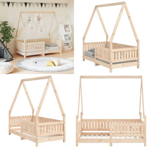 Giroletto per Bambini 70x140 cm in Legno Massello di Pino - Letto per bambini - Letto a casa