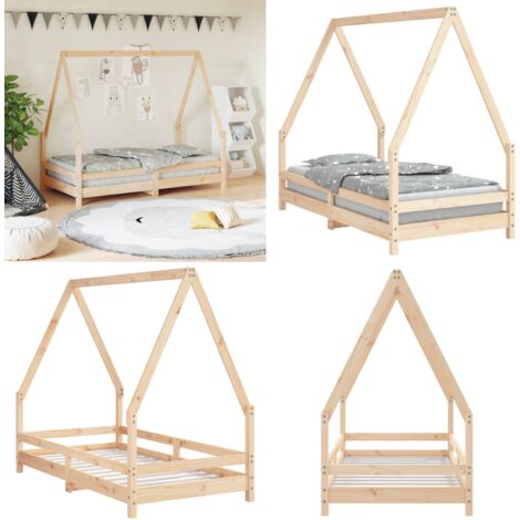 Giroletto per Bambini 80x160 cm in Legno Massello di Pino - Letto per bambini - Letto a casa