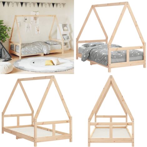 Giroletto per Bambini 80x160 cm in Legno Massello di Pino - Letto per bambini - Letto a casa