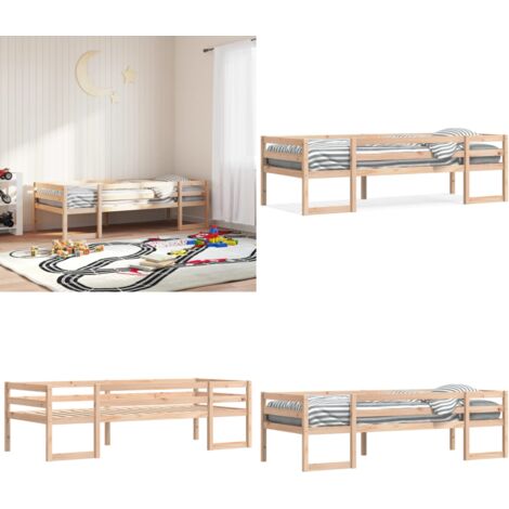 Giroletto per Bambini 80x200 cm in Legno Massello di Pino - Letto per bambini - Giroletto in legno
