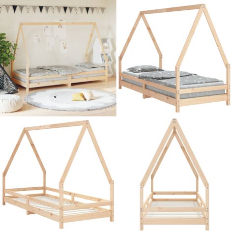 Giroletto per Bambini 90x200 cm in Legno Massello di Pino - Letto per bambini - Letto a casa