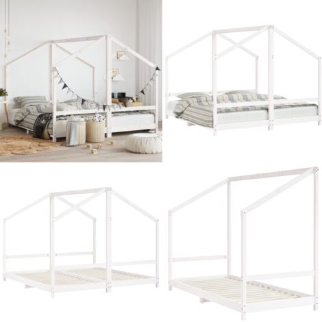 Giroletto per Bambini Bianco 2x(90x190)cm Legno Massello Pino - Letto per bambini - Letto in legno