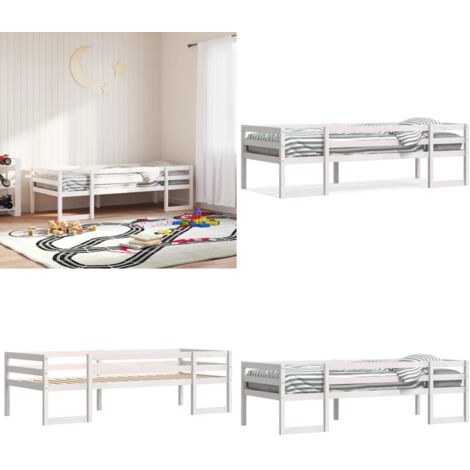 Giroletto per Bambini Bianco 90x190cm in Legno Massello di Pino - Letto per bambini - Giroletto in legno