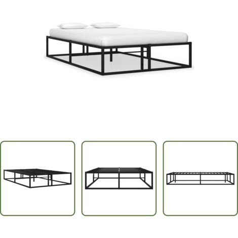 Giroletto per letto -  Giroletto Nero in Metallo 120x200 cm