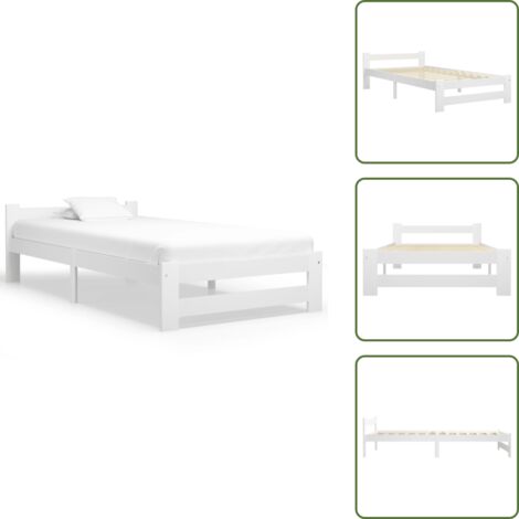 Giroletto per letto - vidaXL Dormeuse Estraibile senza Materasso Bianca Legno Pino 100x200cm - Letto con materasso