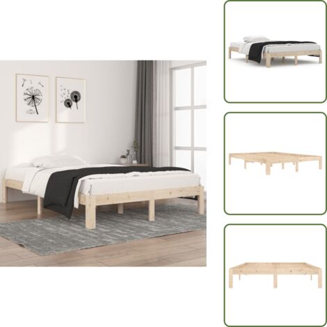 Giroletto per letto - vidaXL Giroletto in Legno Massello di Pino 140x200 cm - Letto con supporto