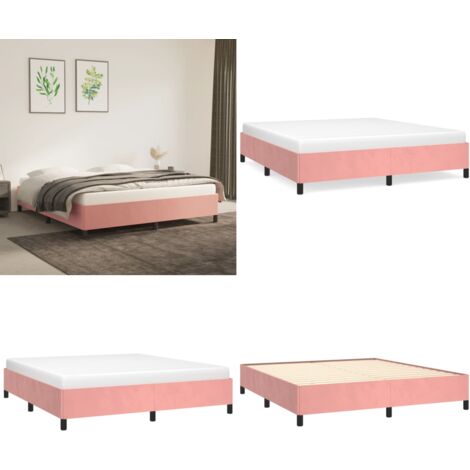 Giroletto Rosa 160x200 cm in Velluto - Materasso - Velluto Rosa