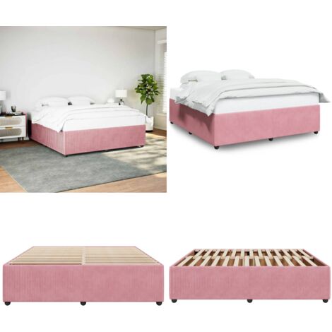 Giroletto Rosa 180x200 cm in Velluto - Materasso - Letto
