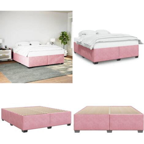 Giroletto Rosa 200x200 cm in Velluto - Materasso - Letto