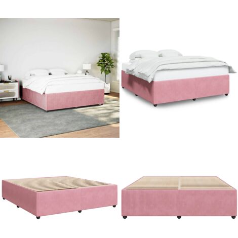 Giroletto Rosa 200x200 cm in Velluto - Materasso - Letto