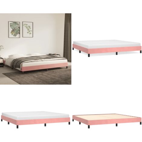 Giroletto Rosa 200x200 cm in Velluto - Materasso - Velluto Rosa