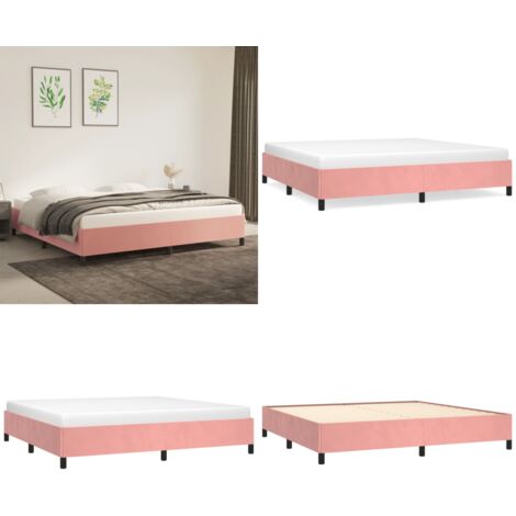 Giroletto Rosa 200x200 cm in Velluto - Materasso - Velluto Rosa