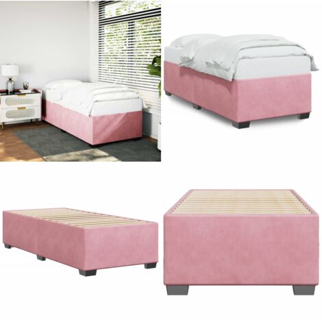 Giroletto Rosa 90x190 cm in Velluto - Materasso - Letto