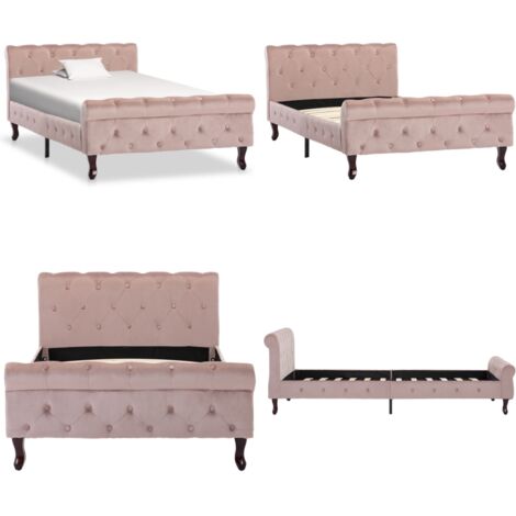 Giroletto Rosa in Velluto 100x200 cm - Letto in Velluto - Letto Rosa