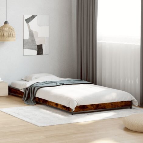 Giroletto Rovere Fumo 100x200 cm in Legno Multistrato e Metallo vidaXL