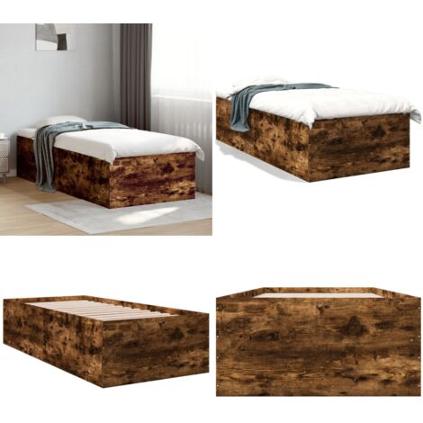 Giroletto Rovere Fumo 100x200 cm in Legno Multistrato - Materasso - Letto