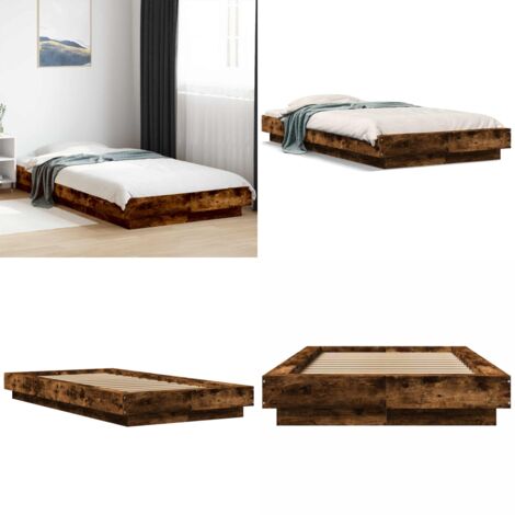 Giroletto Rovere Fumo 100x200 cm in Legno Multistrato - Materasso per camera da letto - Letto in legno