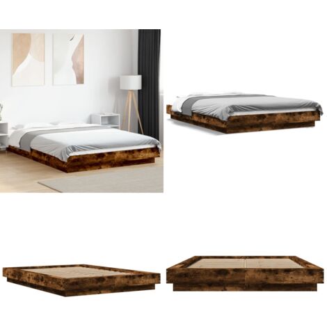 Giroletto Rovere Fumo 120x200 cm in Legno Multistrato - Materasso letto - Letto in legno