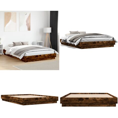 Giroletto Rovere Fumo 120x200 cm in Legno Multistrato - Materasso letto - Letto in legno