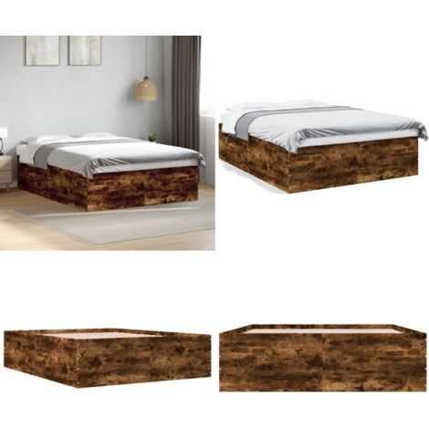 Giroletto Rovere Fumo 150x200 cm in Legno Multistrato - Letto in legno - Materasso per letto