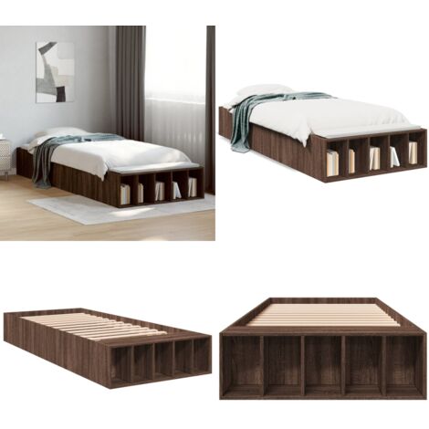 Giroletto Rovere Marrone 100x200 cm in Legno Multistrato - Letto in legno - Materasso letto