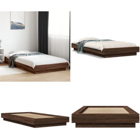 Giroletto Rovere Marrone 90x190 cm in Legno Multistrato - Letto in legno - Materasso per letto