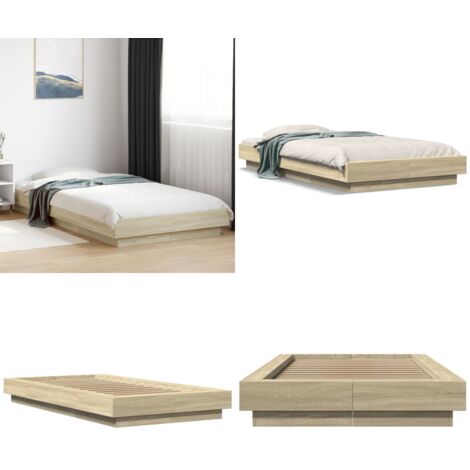 Giroletto Rovere Sonoma 75x190 cm in Legno Multistrato - Materasso letto - Letto in legno