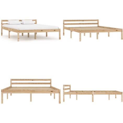 Giroletto senza Materasso 120x200 cm in Legno Massello di Pino - Letto in legno - Letto senza materasso