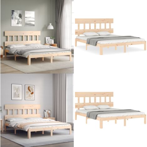 Giroletto senza Materasso 160x200 cm in Legno Massello di Pino - Letto in legno massello - Letto in pino