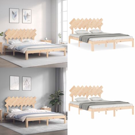 Giroletto senza Materasso 160x200 cm in Legno Massello di Pino - Letto senza materasso - Letto in pino