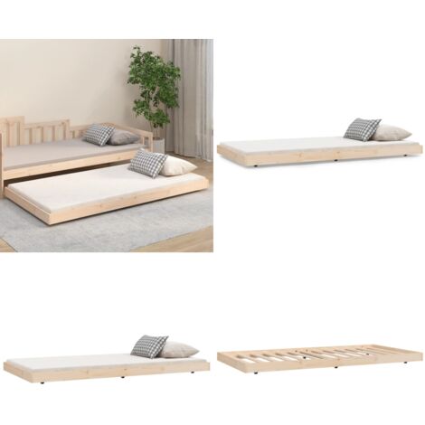 Giroletto senza Materasso 80x200 cm in Legno Massello Pino - Letto in legno - Giroletto senza materasso