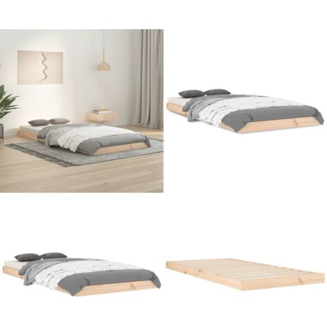 Giroletto senza Materasso 90x200 cm in Legno Massello di Pino - Letto singolo - Giroletto in legno