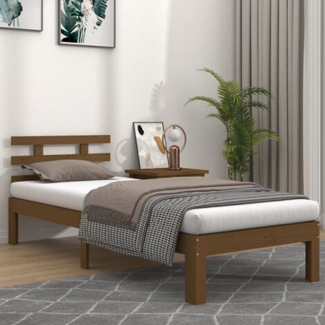 Giroletto senza Materasso Ambra in Legno Massello 100x200 cm vidaXL