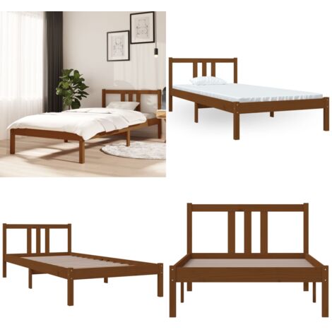 Giroletto senza Materasso Ambra Legno Massello Pino 90x200 cm - Letto in legno - Letto singolo