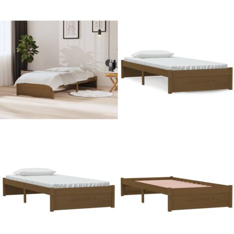 Giroletto senza Materasso Ambra Legno Massello Pino 90x200 cm - Letto in legno - Letto singolo