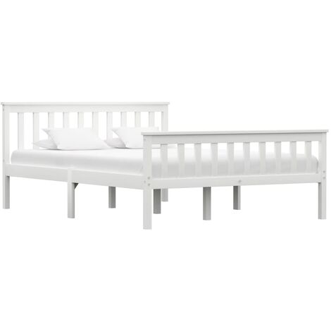 Giroletto senza Materasso Bianco 140x200 cm in Legno di Pino vidaXL