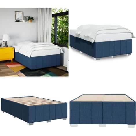 Giroletto senza Materasso Blu 120x190 cm in Tessuto - Letto con doghe - Materasso adatto