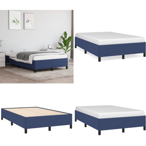 Giroletto senza Materasso Blu 120x190 cm in Tessuto - Letto in tessuto - Letto con doghe