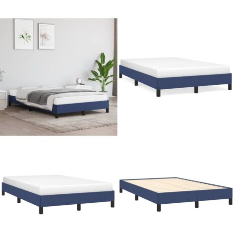 Giroletto senza Materasso Blu 120x200 cm in Tessuto - Letto in tessuto - Letto con doghe