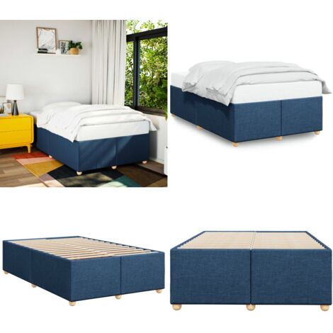 Giroletto senza Materasso Blu 120x200 cm in Tessuto - Materasso - Letto