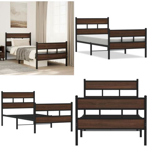 Giroletto senza Materasso con Testiera e Pediera 100x200 cm - Letto con testiera - Letto con pediera