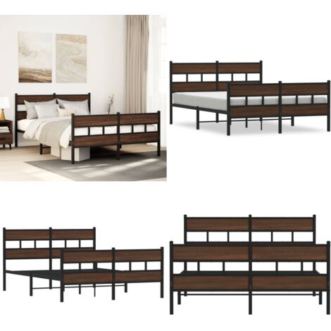 Giroletto senza Materasso con Testiera e Pediera 137x190 cm - Letto con testiera - Letto con pediera