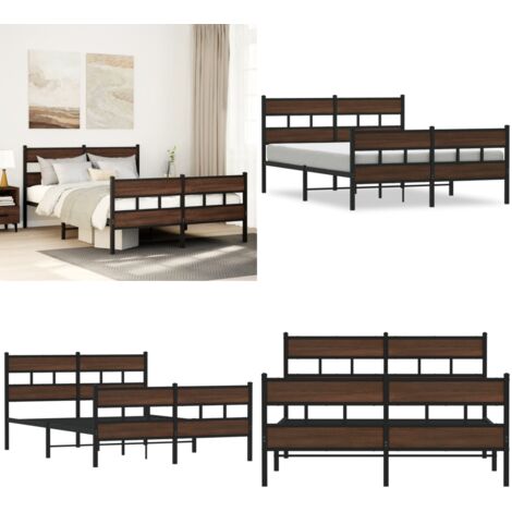 Giroletto senza Materasso con Testiera e Pediera 140x190 cm - Letto con testiera - Letto con pediera