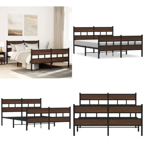 Giroletto senza Materasso con Testiera e Pediera 140x200 cm - Letto con testiera - Letto con pediera