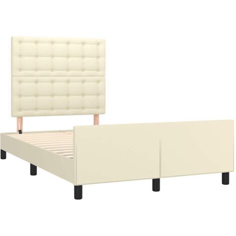 Giroletto senza Materasso Crema 120x190 cm Similpelle vidaXL