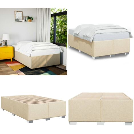 Giroletto senza Materasso Crema 120x200 cm Tessuto - Materasso - Letto