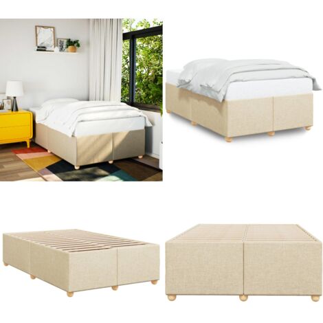 Giroletto senza Materasso Crema 120x200 cm Tessuto - Materasso - Letto
