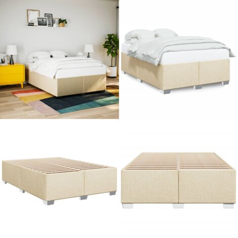 Giroletto senza Materasso Crema 140x190 cm in Tessuto - Materasso - Letto
