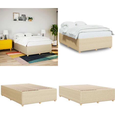 Giroletto senza Materasso Crema 140x190 cm in Tessuto - Materasso - Letto