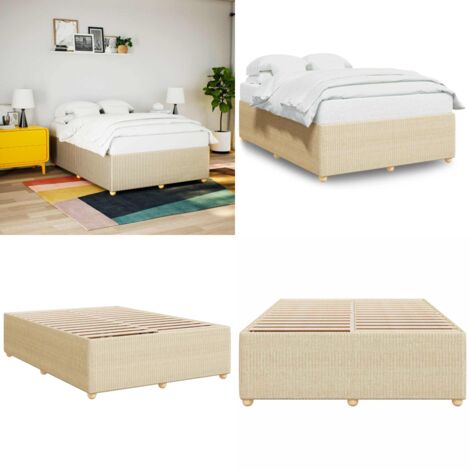 Giroletto senza Materasso Crema 160x200 cm in Tessuto - Materasso - Letto